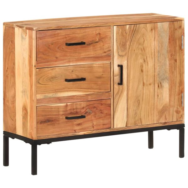 vidaXL Ντουλάπι με Συρτάρια 88 x 30 x 73 εκ. από Μασίφ Ξύλο Ακακίας