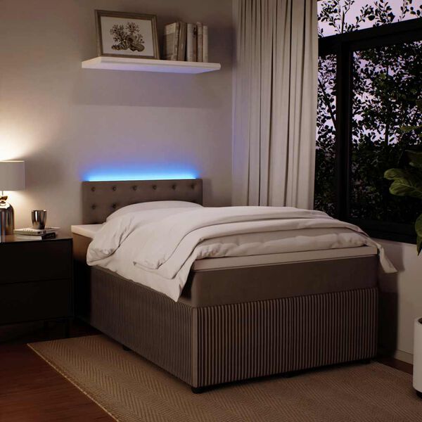 vidaXL &Kappa;&rho;&epsilon;&beta;ά&tau;&iota; Boxspring &mu;&epsilon; &Sigma;&tau;&rho;ώ&mu;&alpha; &Alpha;&nu;&omicron;&iota;&chi;&tau;ό &Gamma;&kappa;&rho;&iota; 120x200 &epsilon;&kappa;. &Beta;&epsilon;&lambda;&omicron;ύ&delta;&iota;&nu;&omicron;