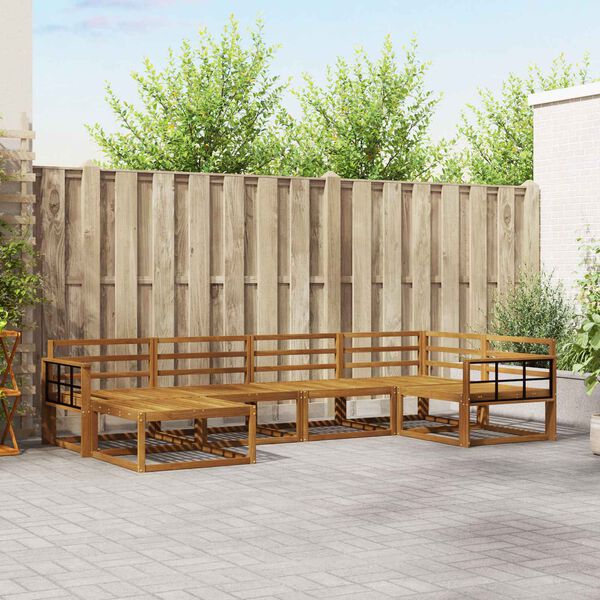 vidaXL &Sigma;&epsilon;&iota;&rho;ά &Kappa;&alpha;&nu;&alpha;&pi;έ &Epsilon;&xi;&omega;&tau;&epsilon;&rho;&iota;&kappa;&omicron;ύ 6 pcs &Phi;&upsilon;&sigma;&iota;&kappa;ό &Sigma;&tau;&epsilon;&rho;&epsilon;ό &Xi;ύ&lambda;&omicron; &Alpha;&kappa;&alpha;&kappa;ί&alpha;&sigmaf;