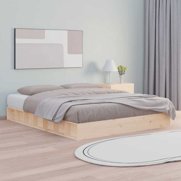vidaXL Πλαίσιο Κρεβατιού 160 x 200 εκ. από Μασίφ Ξύλο