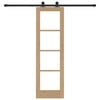 vidaXL Συρόμενη Πόρτα ORKDAL Καφέ 61 x 198.5 εκ. Ξύλο και μέταλλο