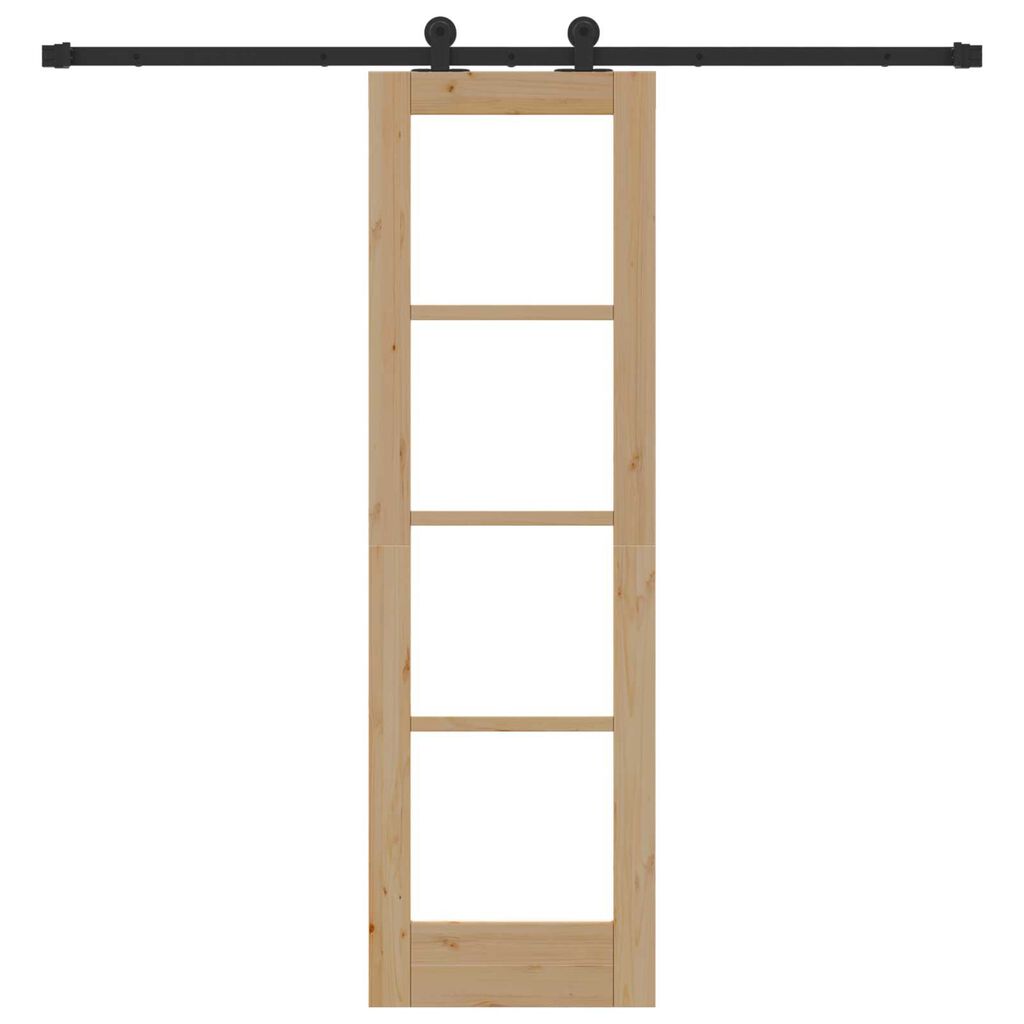 vidaXL Συρόμενη Πόρτα ORKDAL Καφέ 61 x 198.5 εκ. Ξύλο και μέταλλο