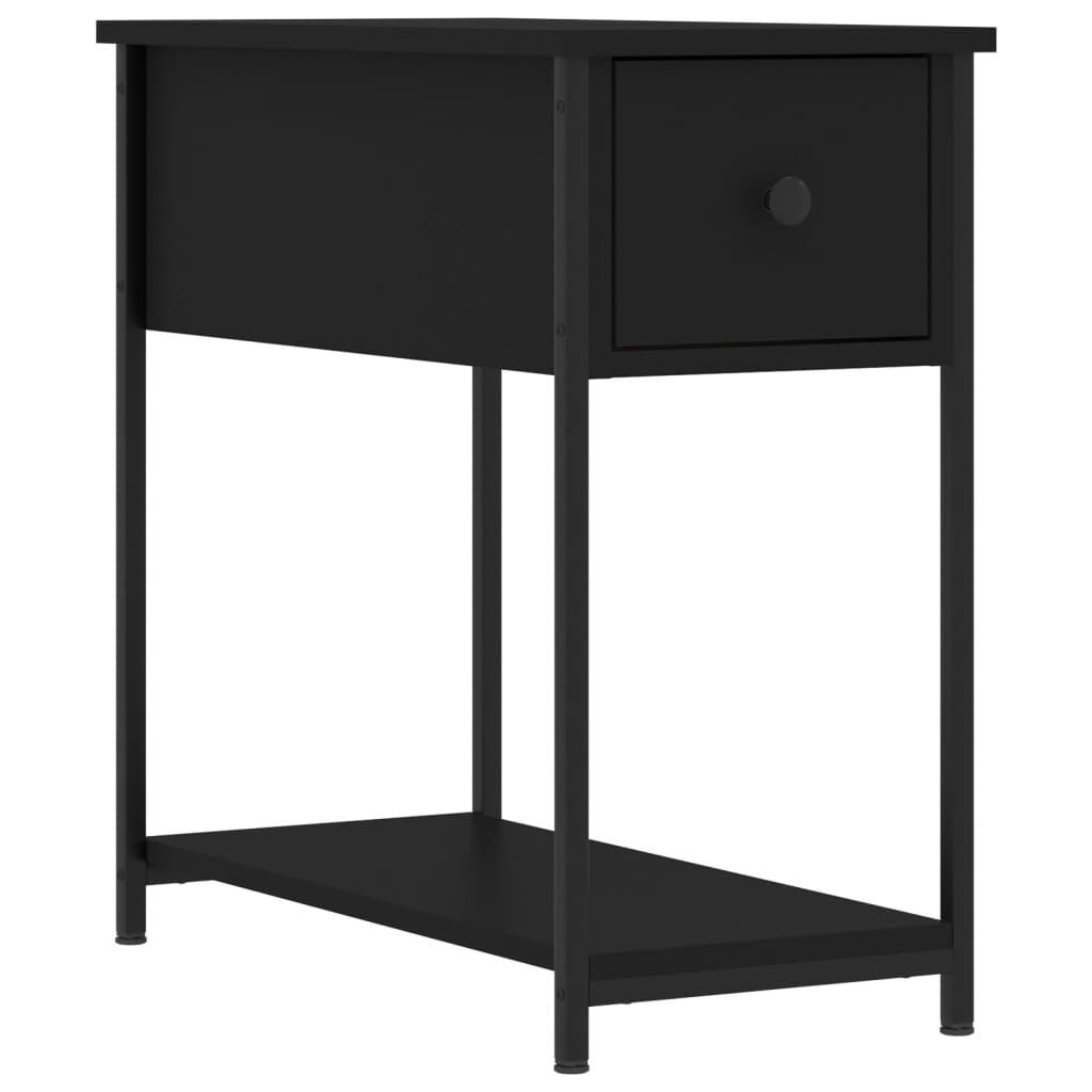 vidaXL Κομοδίνο Μαύρο 30 x 60 x 60 εκ. από Επεξεργασμένο Ξύλο