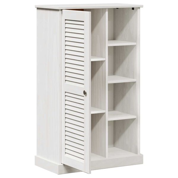 vidaXL Ντουλάπι Μπάνιου Λευκό 68 x 34 x 110 εκ. Μασίφ ξύλο πεύκου