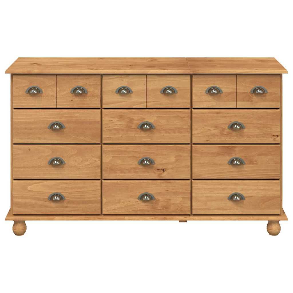 vidaXL Συρταριέρα ASKIM Καφέ 79 x 40 x 133.5 εκ Μασίφ ξύλο πεύκου