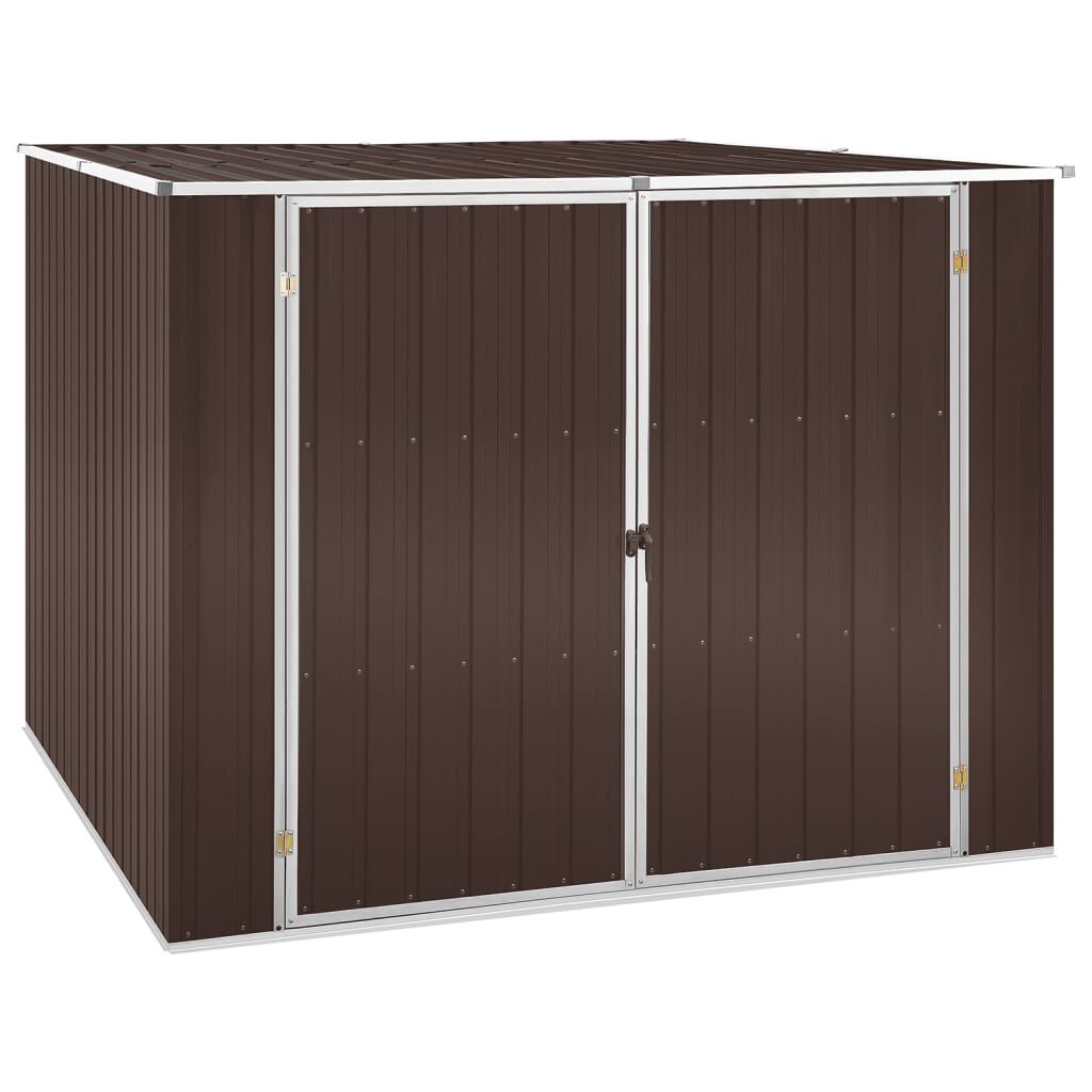 vidaXL Αποθήκη Κήπου Καφέ 195 x 198 x 159 εκ. από Γαλβανισμένο Ατσάλι