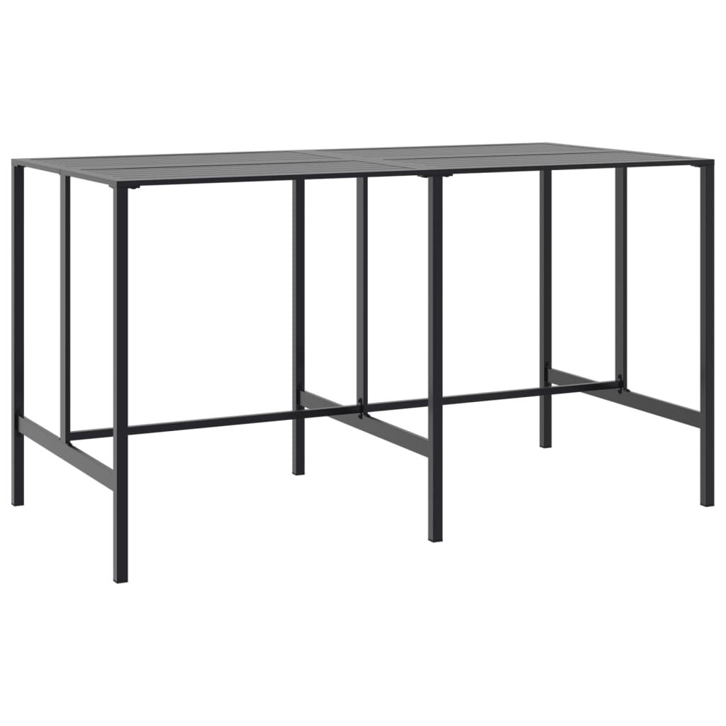 vidaXL Τραπέζι Μπαρ Μαύρο 200x100x110 εκ. Ατσάλι με Ηλ. Βαφή Πούδρας