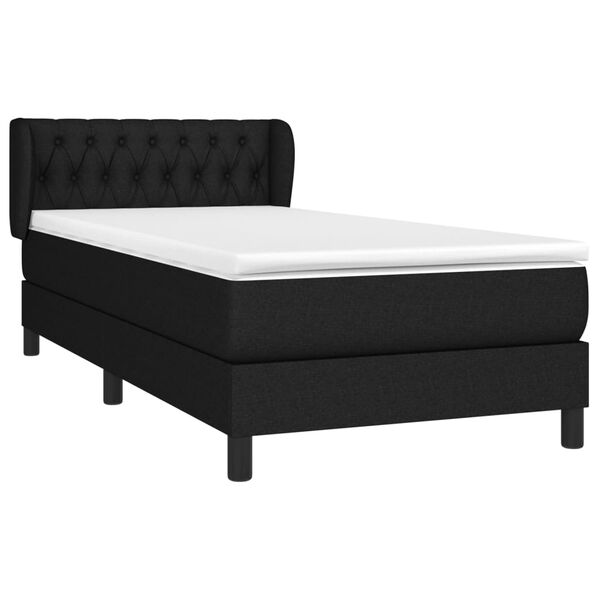 vidaXL &Kappa;&rho;&epsilon;&beta;ά&tau;&iota; Boxspring &mu;&epsilon; &Sigma;&tau;&rho;ώ&mu;&alpha; &Mu;&alpha;ύ&rho;&omicron; 90x200 &epsilon;&kappa;. &Upsilon;&phi;&alpha;&sigma;&mu;ά&tau;&iota;&nu;&omicron;