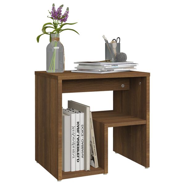 vidaXL Κομοδίνο Καφέ Δρυς 40 x 30 x 40 εκ. από Επεξεργασμένο Ξύλο