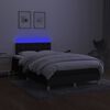vidaXL &Kappa;&rho;&epsilon;&beta;ά&tau;&iota; Boxspring &mu;&epsilon; &Sigma;&tau;&rho;ώ&mu;&alpha; & LED &Mu;&alpha;ύ&rho;&omicron; 120x190 &epsilon;&kappa;. &Upsilon;&phi;&alpha;&sigma;&mu;ά&tau;&iota;&nu;&omicron;
