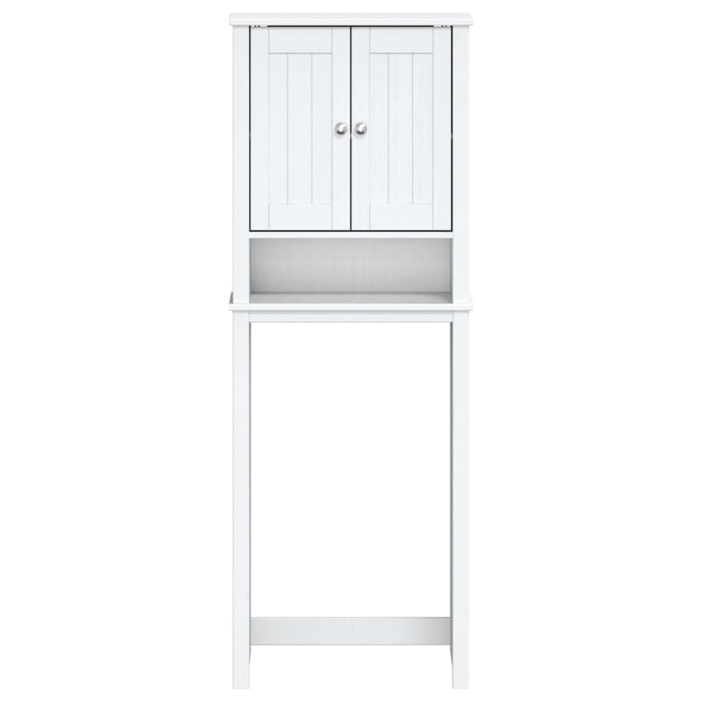 vidaXL Ντουλάπι Τουαλέτας BERG Λευκό 60 x 27 x 164,5 εκ. Μασίφ Ξύλο