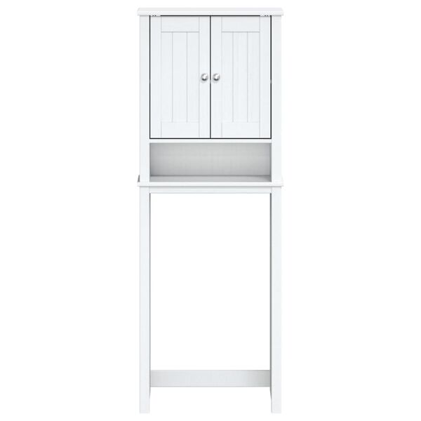 vidaXL Ντουλάπι Τουαλέτας BERG Λευκό 60 x 27 x 164,5 εκ. Μασίφ Ξύλο