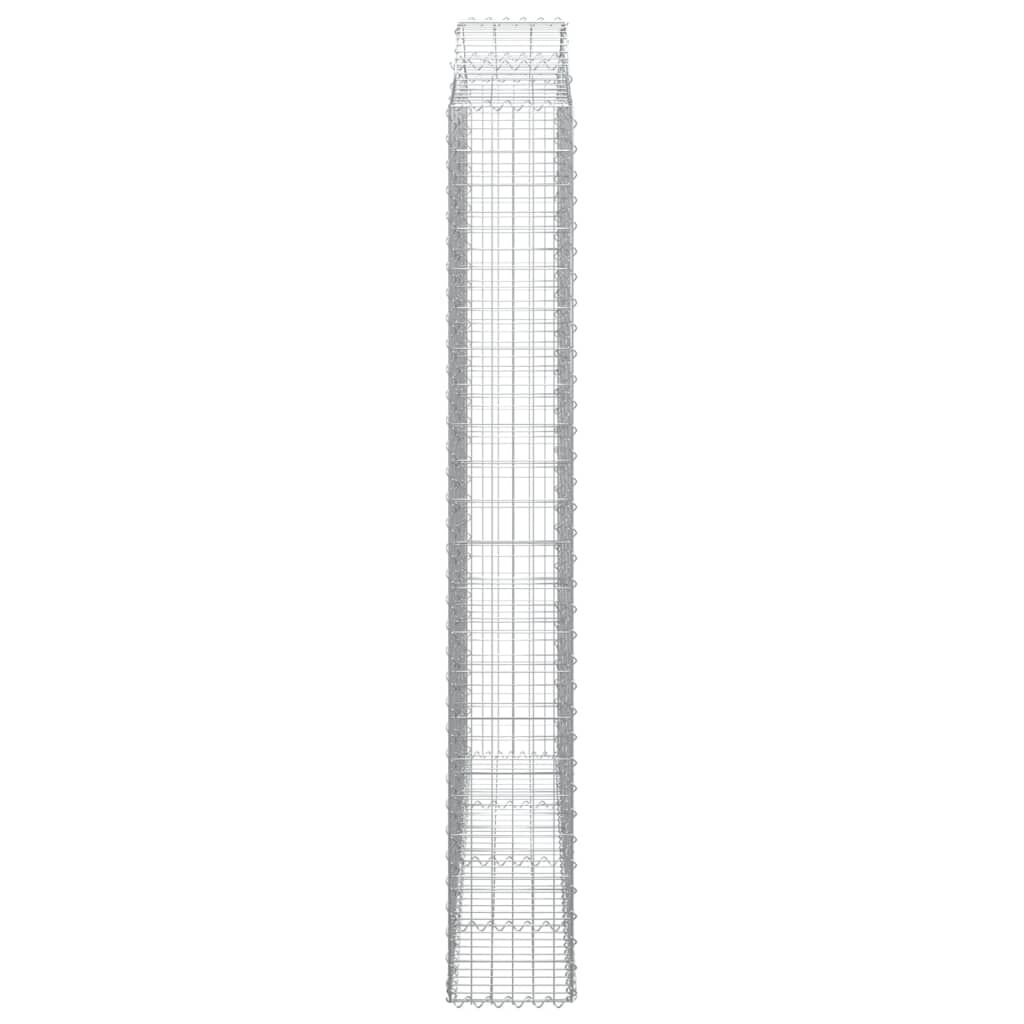 vidaXL Συρματοκιβώτιο Τοξωτό 200x30x220/240εκ. από Γαλβανισμένο Χάλυβα