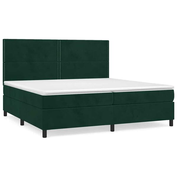 vidaXL &Kappa;&rho;&epsilon;&beta;ά&tau;&iota; Boxspring &mu;&epsilon; &Sigma;&tau;&rho;ώ&mu;&alpha; &Sigma;&kappa;&omicron;ύ&rho;&omicron; &Pi;&rho;ά&sigma;&iota;&nu;&omicron; 200x200&epsilon;&kappa;. &Beta;&epsilon;&lambda;&omicron;ύ&delta;&iota;&nu;&omicron;
