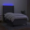 vidaXL &Kappa;&rho;&epsilon;&beta;ά&tau;&iota; Boxspring &mu;&epsilon; &Sigma;&tau;&rho;ώ&mu;&alpha; & LED &Sigma;&kappa;.&Gamma;&kappa;&rho;&iota; 100x200 &epsilon;&kappa; &Upsilon;&phi;&alpha;&sigma;&mu;ά&tau;&iota;&nu;&omicron;
