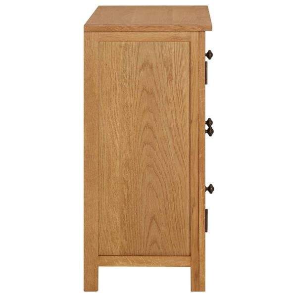 vidaXL Ντουλάπι με Συρτάρια 70 x 35 x 75 εκ. από Μασίφ Ξύλο Δρυός