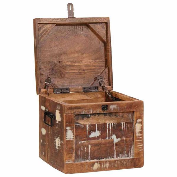 vidaXL Κουτί αποθήκευσης με αποθήκευση Καφέ Στερεό ξύλο μάνγκο