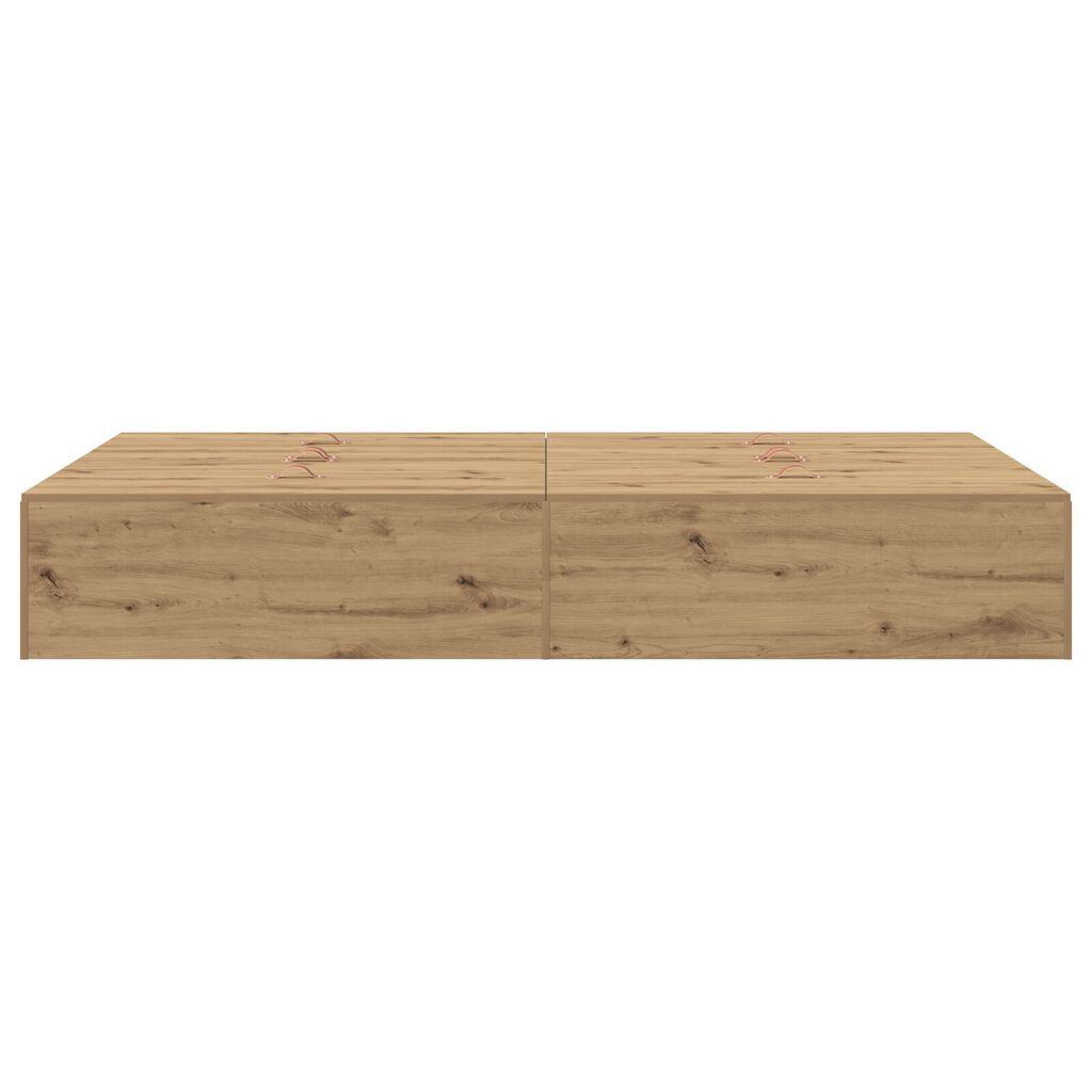 vidaXL Κρεβάτι αποθήκευσης Artisan Oak 120x200 εκ
