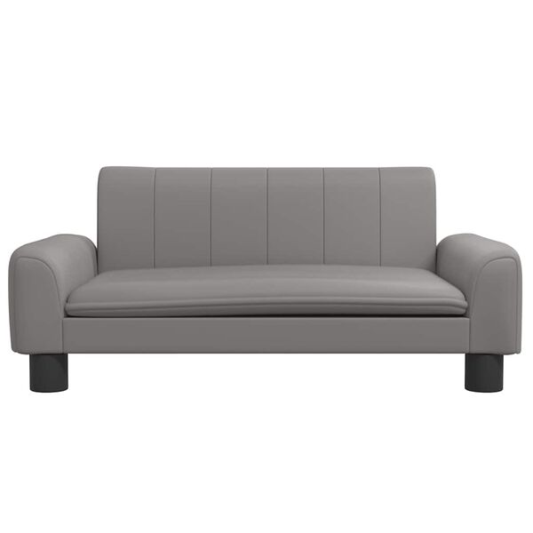 vidaXL Καναπές Παιδικός Γκρι 70 x 45 x 30 εκ. από Συνθετικό Δέρμα