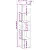 vidaXL Γωνιακό Έπιπλο Γκρι Sonoma 33x33x164,5 εκ. από Επεξεργ. Ξύλο