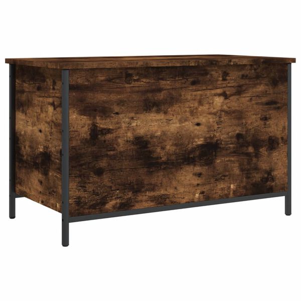 vidaXL Παγκάκι Αποθήκευσης Καπνιστή Δρυς 80x42,5x50 εκ. από Επεξ. Ξύλο