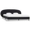 vidaXL Πλαίσιο Κρεβατιού με LED Μαύρο 180x200 εκ. από Συνθετικό Δέρμα