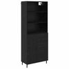 vidaXL Highboard 2 &tau;&mu;&chi;. &Mu;&alpha;ύ&rho;&eta; &Omicron;&xi;&upsilon;ά 69,5 x 34 x 180 &epsilon;&kappa;.