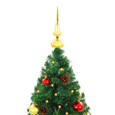 vidaXL Χριστουγεν. Δέντρο Προφωτισμένο Τεχνητό Μπάλες Πράσινο 150εκ