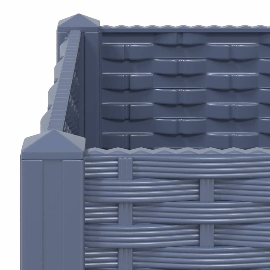vidaXL Ζαρντινιέρα 80 x 80 x 38 εκ. από Πολυπροπυλένιο