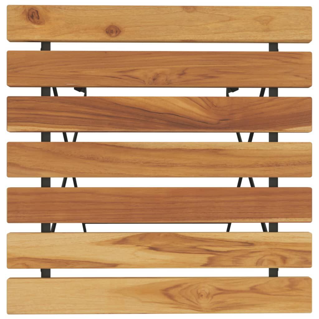 vidaXL Τραπέζι Bistro Πτυσσόμ. 55x54x71 εκ. Μασίφ Ξύλο Teak & Ατσάλι