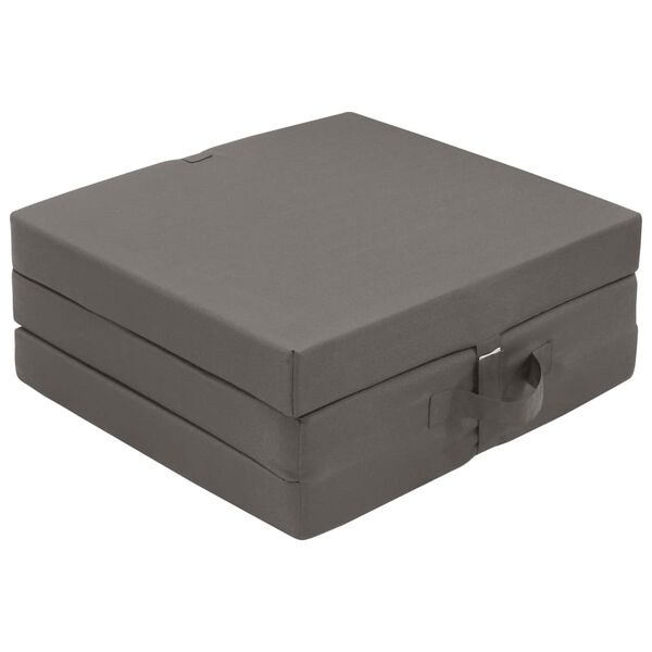 282826 vidaXL Trifold Foam Mattress 190 x 70 x 9 cm Grey