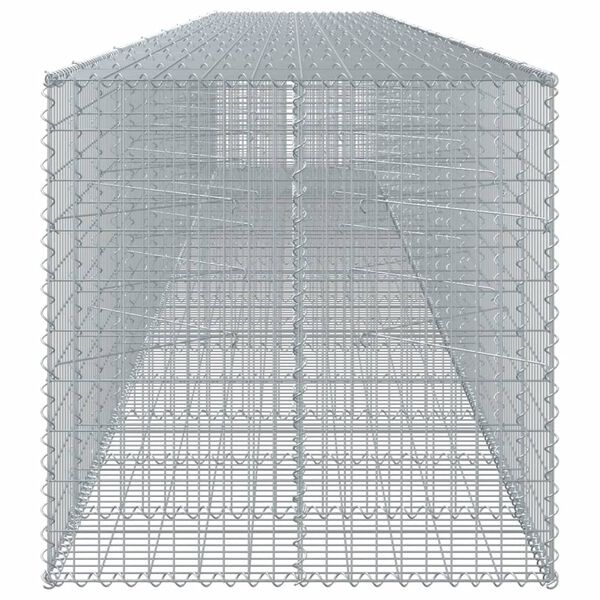 vidaXL Συρματοκιβώτιο με Κάλυμμα 950x100x100εκ από Γαλβανισμένο Χάλυβα