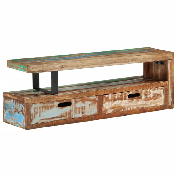 vidaXL Βάση Τηλεόρασης (118-200) x 30x40 εκ. από Μασίφ Ξύλο Ανακυκλωμένου Ξύλου