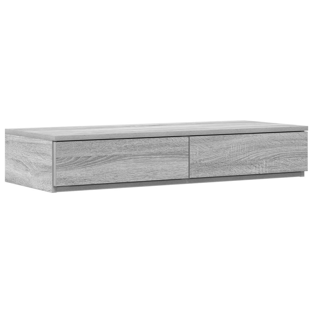 vidaXL Κρεβάτι με αποθηκευτικό χώρο Γκρι Sonoma 90x200 εκ