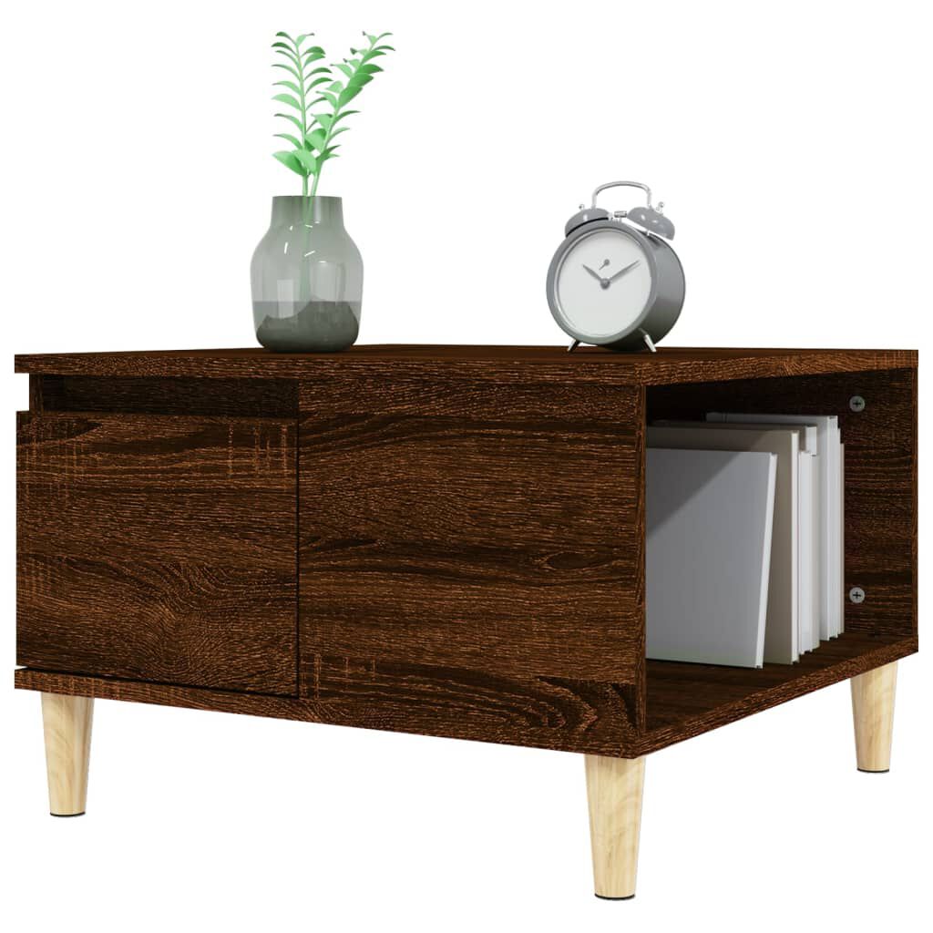 vidaXL Τραπεζάκι Σαλονιού Καφέ Δρυς 55x55x36,5 εκ. Επεξεργασμένο Ξύλο