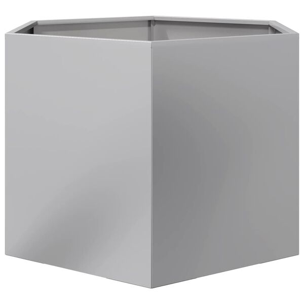 vidaXL Ζαρντινιέρα Κήπου Εξάγωνη 69x60x45 εκ. Γαλβανισμένο Χάλυβα