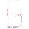 vidaXL Ντουλάπα Παπουτσιών Γκρι 80 x 35.5 x 180 εκ Επεξεργασμένο ξύλο