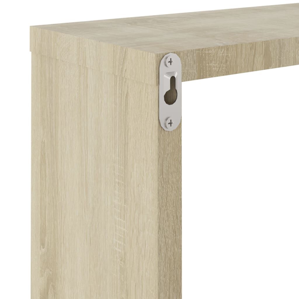 vidaXL Ράφια Κύβοι Τοίχου 2 τεμ. Sonoma Δρυς 30 x 15 x 30 εκ.