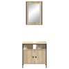 vidaXL Σετ Επίπλων Μπάνιου με ράφι με πόρτα 2 pcs Καφέ 60 x 30 x 60 cm