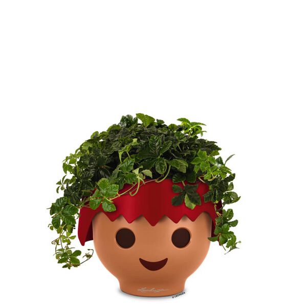 LECHUZA Γλάστρα Επιτραπέζια OJO ALL-IN-ON Κόκκινο της Φωτιάς