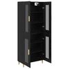 vidaXL Highboard &Mu;&alpha;ύ&rho;&eta; &Omicron;&xi;&upsilon;ά 69,5 x 34 x 180 &epsilon;&kappa;. &Epsilon;&pi;&epsilon;&xi;&epsilon;&rho;&gamma;&alpha;&sigma;&mu;έ&nu;&omicron; &xi;ύ&lambda;&omicron;
