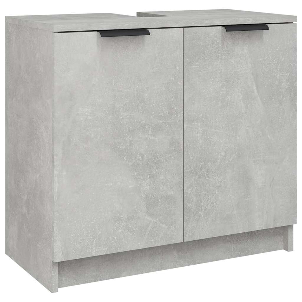 vidaXL Ντουλάπι Μπάνιου Γκρι Σκυροδέματος 64,5x33,5x59 εκ. Επεξ. Ξύλο
