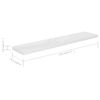vidaXL Ράφι Τοίχου Γυαλιστερό Άσπρο 120x23,5x3,8 εκ. MDF