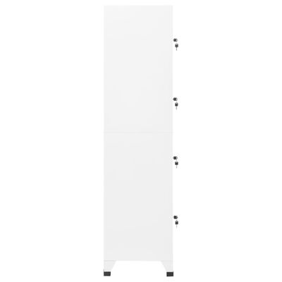 vidaXL Φοριαμός Λευκός 38 x 45 x 180 εκ. Ατσάλινος