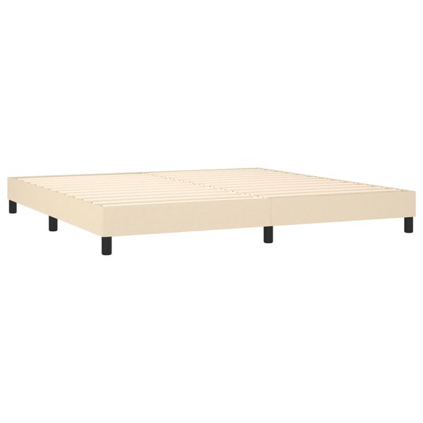 vidaXL &Kappa;&rho;&epsilon;&beta;ά&tau;&iota; Boxspring &mu;&epsilon; &Sigma;&tau;&rho;ώ&mu;&alpha; &Kappa;&rho;&epsilon;&mu; 200x200 &epsilon;&kappa;. &Upsilon;&phi;&alpha;&sigma;&mu;ά&tau;&iota;&nu;&omicron;
