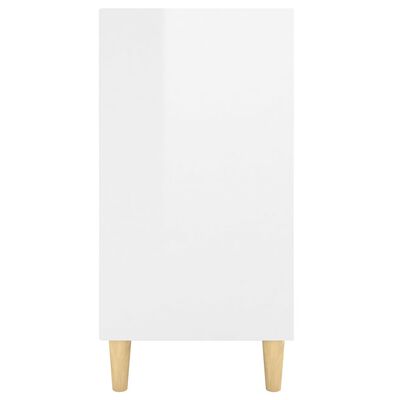vidaXL Ραφιέρα Γυαλιστερή Λευκή 103,5 x 35 x 70 εκ. από Μοριοσανίδα