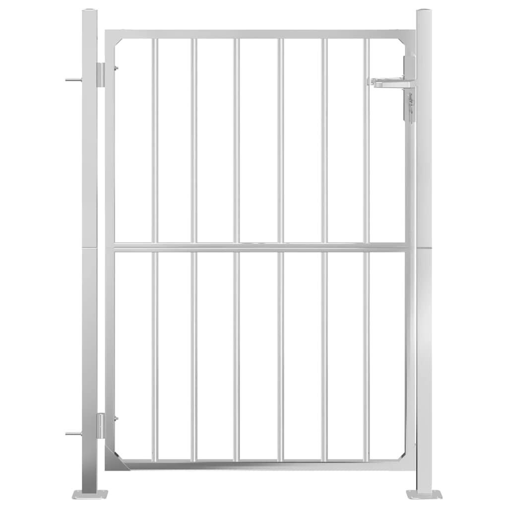vidaXL Πόρτα Περίφραξης Κήπου 100 x 125 εκ. από Ανοξείδωτο Ατσάλι