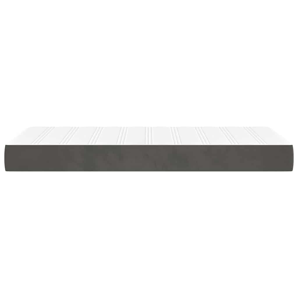 vidaXL Στρώμα με Pocket Springs για Παιδιά Σκ Γκρι 80x160εκ Βελούδο
