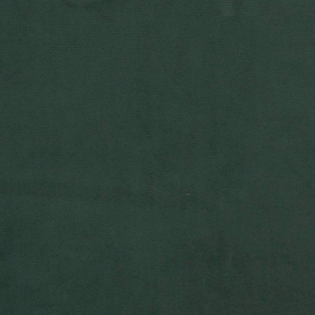 vidaXL Κρεβάτι Boxspring με Στρώμα & LED Σκ. Πράσινο 120x190εκ Βελούδο