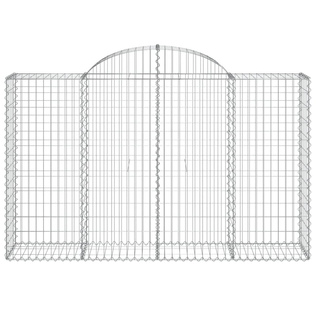 vidaXL Συρματοκιβώτια Τοξωτά 12 τεμ. 200x50x120/140 εκ. Γαλβαν. Ατσάλι